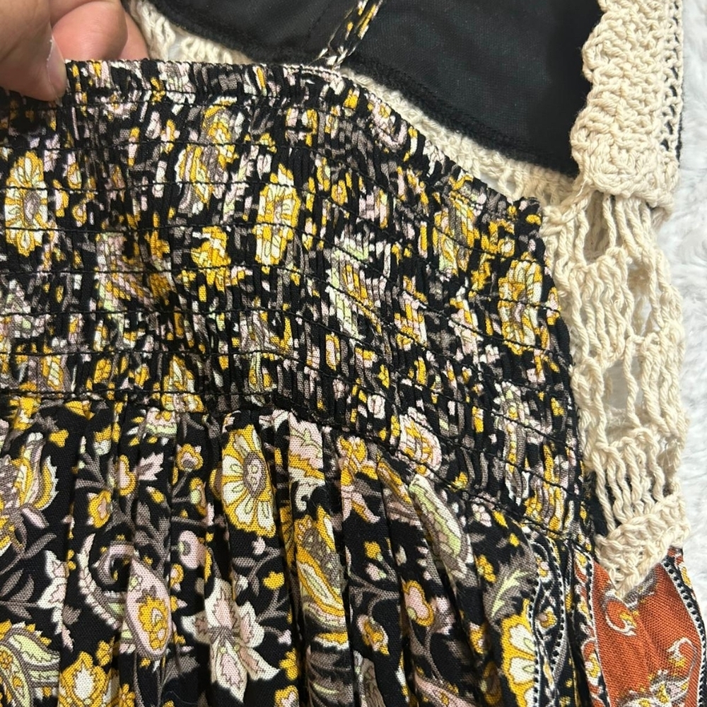 Forever 21| NWOT Knit Top Floral Maxi Spaghetti Strap Bohemian Dress Lined - Picture 16 of 16